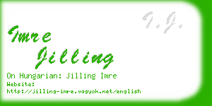 imre jilling business card